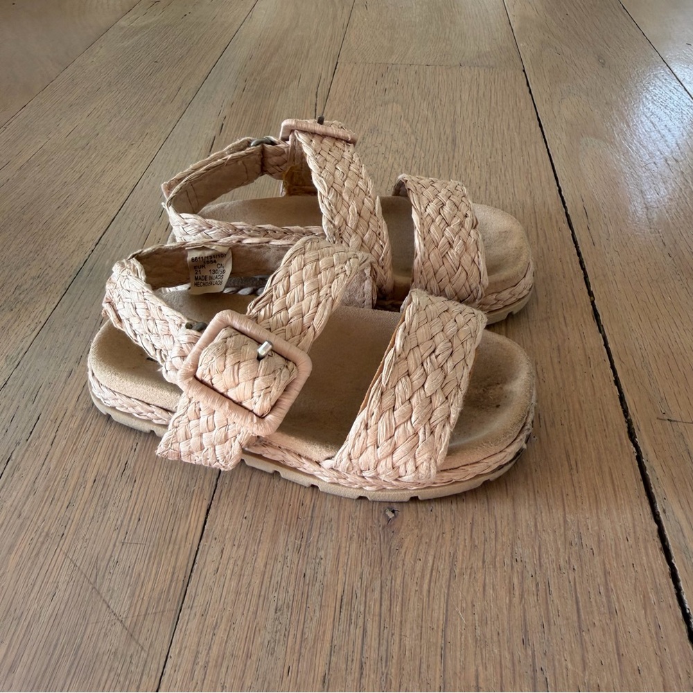 Zara Kids Woven Tan Sandals